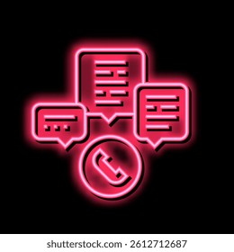 call center support neon light sign vector. call center support illustration