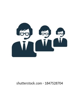 Call center, support, talk icon. Editable vector isolated on a white background.