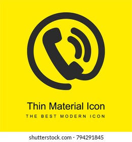 Call center symbol bright yellow material minimal icon or logo design