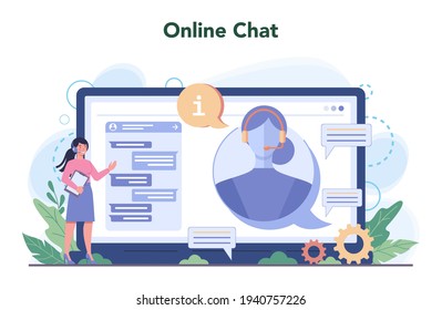 Call center or technical support online service or platform