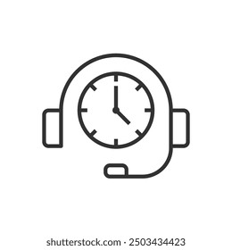 Icono de tiempo del centro de llamadas - Icono de Asistencia al cliente