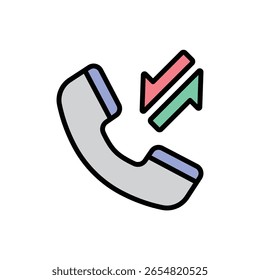 Ilustração do vetor de ícone de comunicação bidirecional do call center