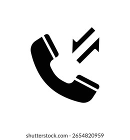 Call Center Zwei-Wege-Kommunikation gefüllt Symbol Vektorgrafik