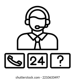 Call Center vector icon. Can be used for printing, mobile and web applications.
