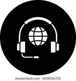 Icono de Vector del centro de llamadas. Se puede utilizar para aplicaciones de impresión, móviles y de Web.