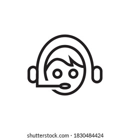 call center vector icon design template