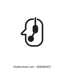 call center vector icon design template