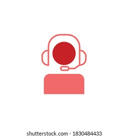 call center vector icon design template