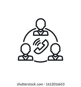 Call center vector icon set