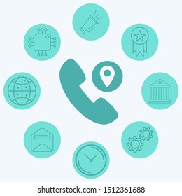Call center vector icon sign symbol