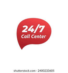 Call center vector logo template on white background
