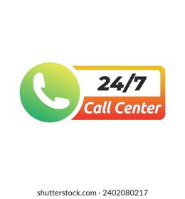 Call Center-Vektorgrafik-Logo-Vorlage auf weißem Hintergrund
