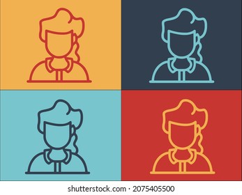Call Center Worker Logo Template, Simple Flat Icon of business,office,call