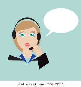 call centre lady cartoon 