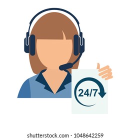 call centre service. White background.
