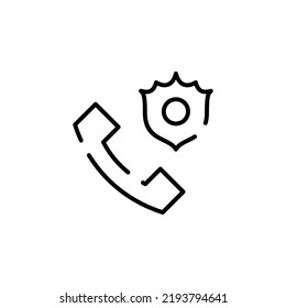 Call, Centre, Telephone Dotted Line Icon Vector Illustration Logo Template. Suitable For Many Purposes.