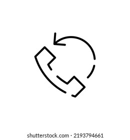 Call, Centre, Telephone Dotted Line Icon Vector Illustration Logo Template. Suitable For Many Purposes.