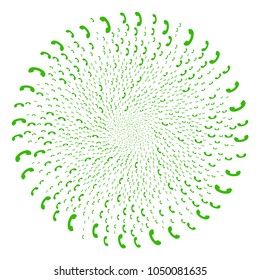 Call centrifugal spin. Object burst created from randomized call items. Vector illustration style is flat iconic symbols.
