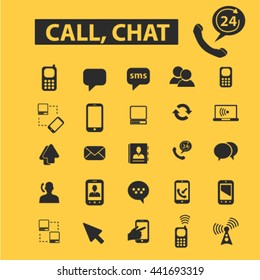 iconos de chat de llamadas
