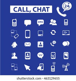 iconos de chat de llamadas