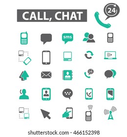 iconos de chat de llamadas