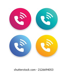 Call And Chat Us Now Icon Design Template