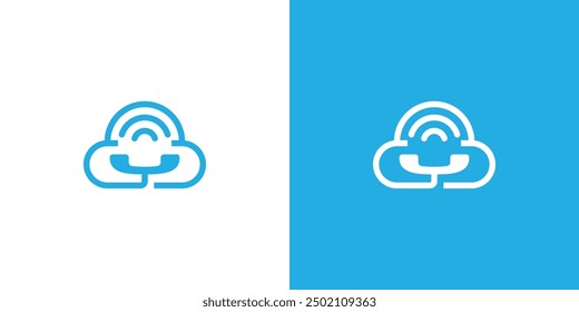 Call Cloud Phone Logo Design