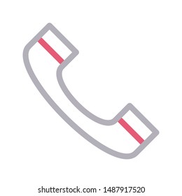 call colour line vector icon