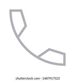 call colour line vector icon