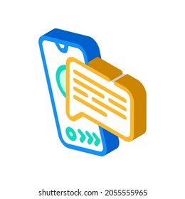 call communication isometric icon vector. call communication sign. isolated symbol illustration