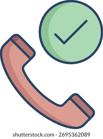 Llamada Comunicación Diseño de icono de color lineal