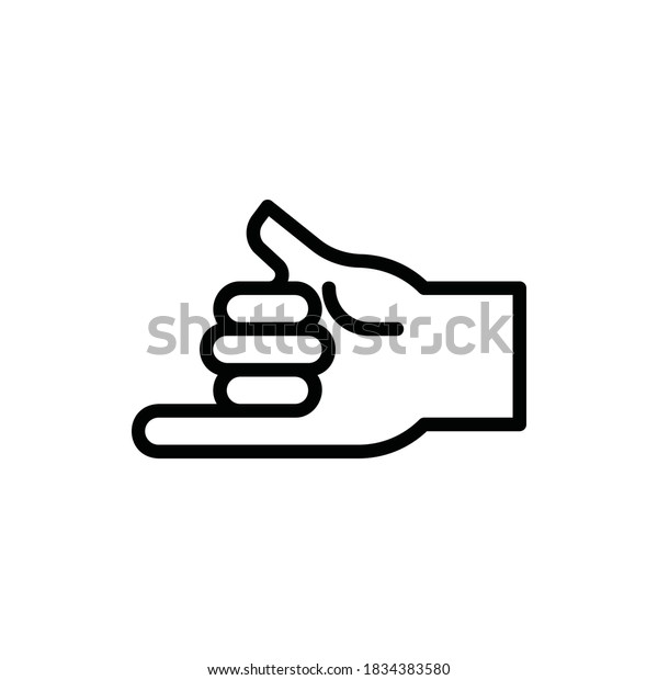 Call Communication Phone Hand Sign Icon Stock Vector (Royalty Free ...