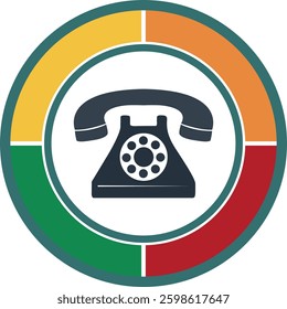 call i con illustration vector art design