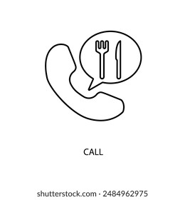 call concept line icon. Simple element illustration. call concept outline symbol design.