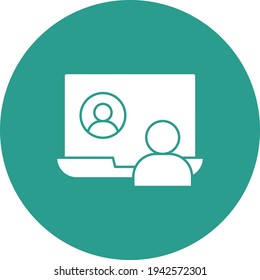Call, conference, meeting, online icon vector image. Can also be used for project management. Suitable for use on web apps, mobile apps and print media.