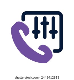 call configuration icon. vector dual tone icon for your website, mobile, presentation, and logo design.