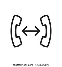 call connection. minimal thin line web icon. simple vector illustration outline. concept for infographic, website or app