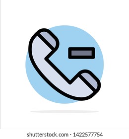 Call, Contact, Delete Abstract Circle Background Flat color Icon