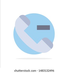 Call, Contact, Delete Abstract Circle Background Flat color Icon
