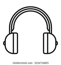 Call contact headset icon outline vector. Customer service. Phone support