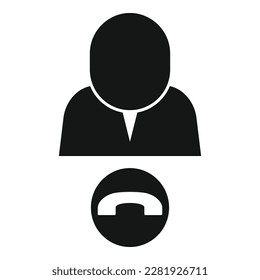 Call contact icon simple vector. Customer page. Info online