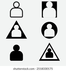 Call contacts and profile vector icon logo design on white background.