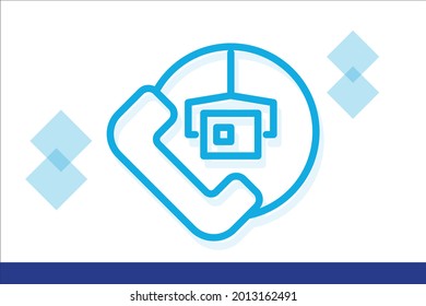 Call courier icon symbol sign from modern delivery collection for mobile concept and web apps design. Business and logistics related vector line icons. 
