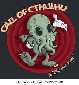 the Call of Cthulhu. Fully editable vector graphics