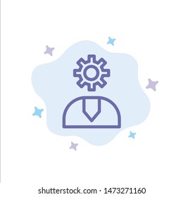Call, Customer, Help, Service, Support Blue Icon on Abstract Cloud Background