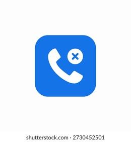 call deleting icon sign vector