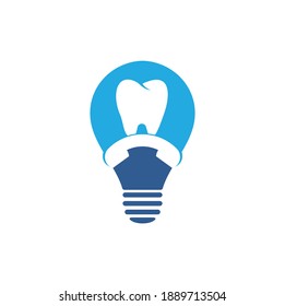 Llamada Plantilla de diseño de logotipo de concepto de forma de bombilla dental. Icono de diseño del logotipo de la llamada dental