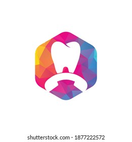 Call Dental logo design template. Dental call logo design icon.