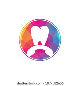 Call Dental logo design template. Dental call logo design icon.
