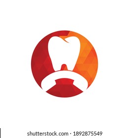 Call Dental logo design template. Dental call logo design icon.